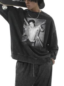 Vintage Rock Star Photo Crewneck Sweatshirt