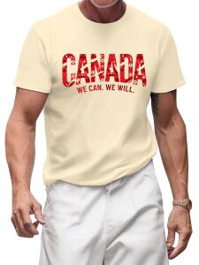 "We Can We Will" Canada Football Text Tee